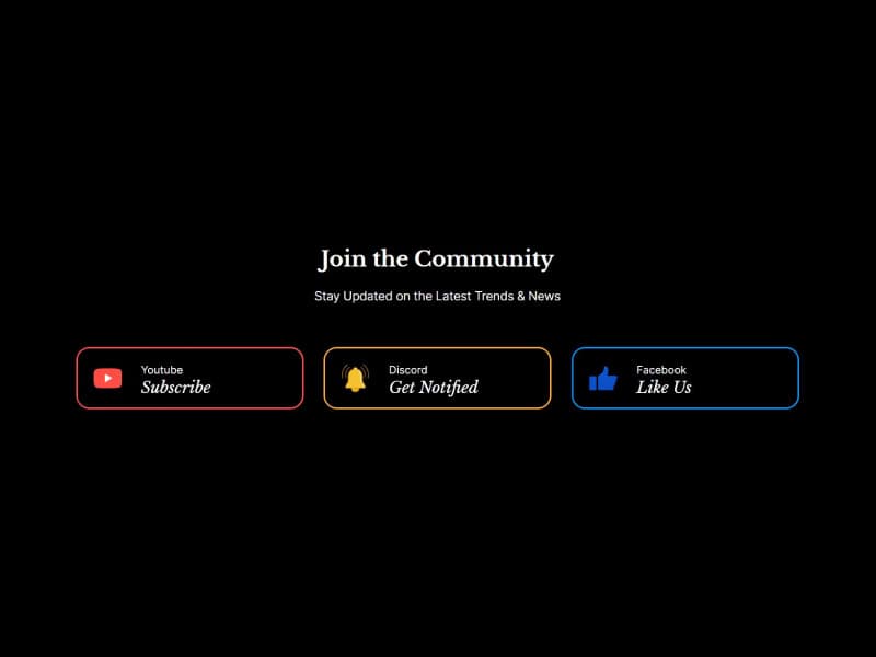 Icon Bullets with Call to Action Buttons